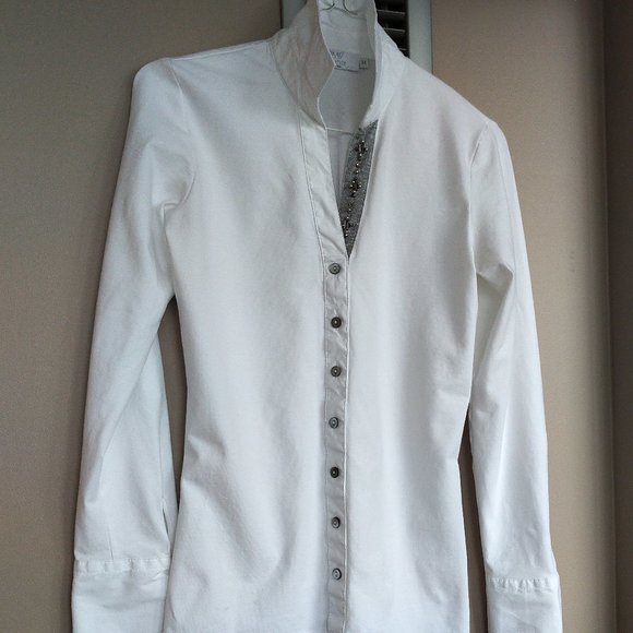 Just White desgin by SE - white blouse size 34 - Picture 1 of 9